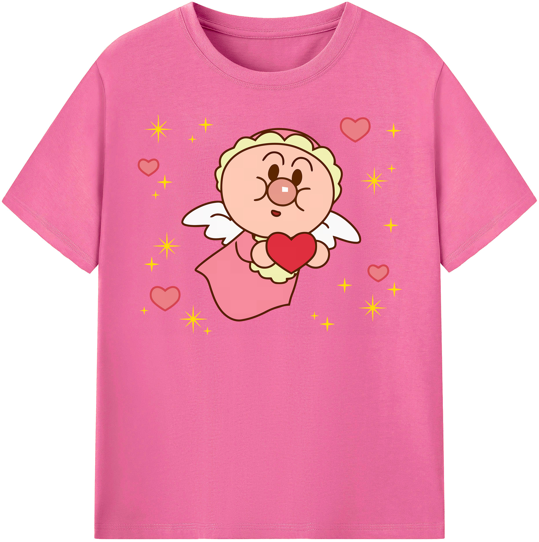 （画像用） アンパンマン Anpanman レディースカジュアルプリントTシャツ（綿100％）